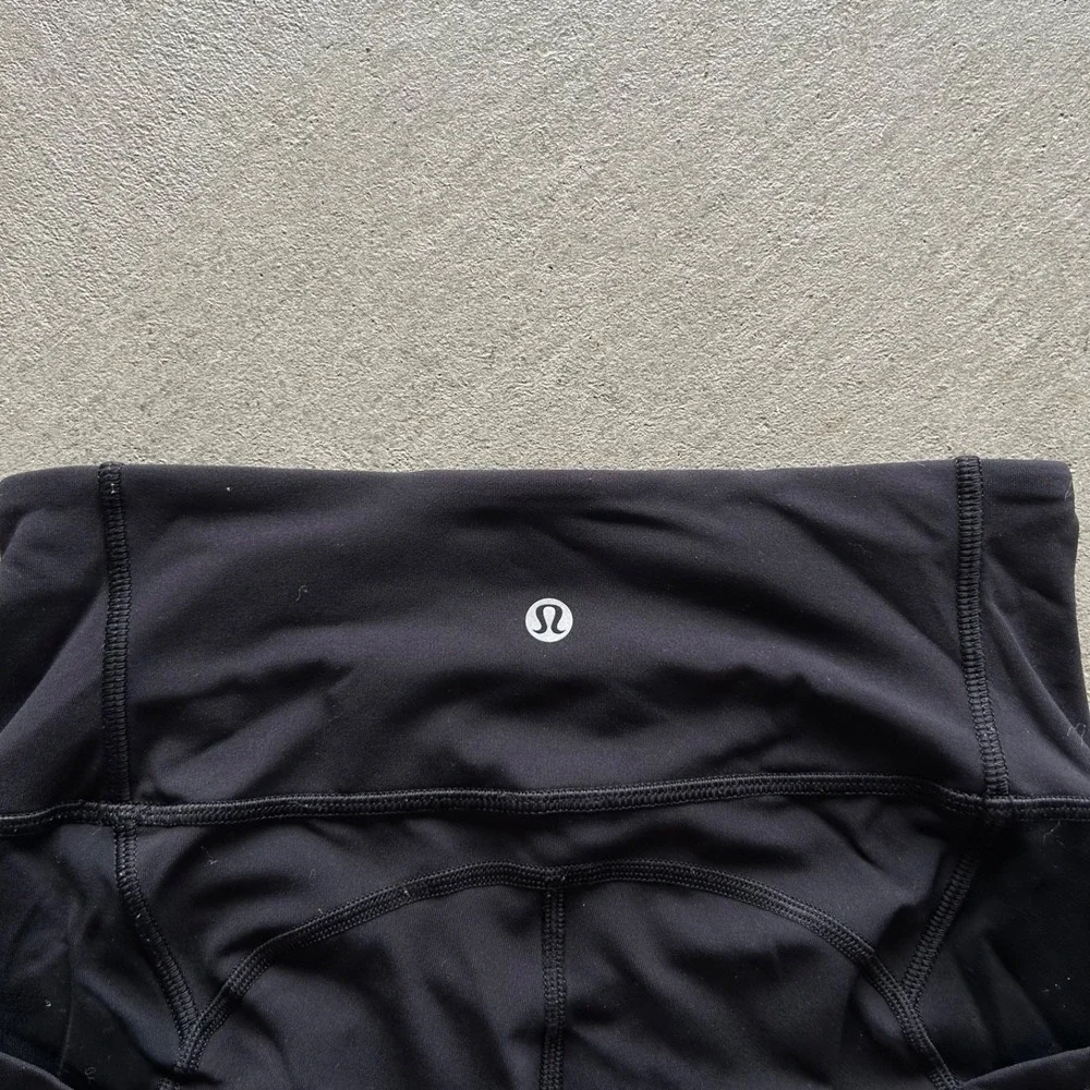 Lululemon Speed Up Crop Leggings Womens 4 Black Luxtreme Pockets Running Yoga